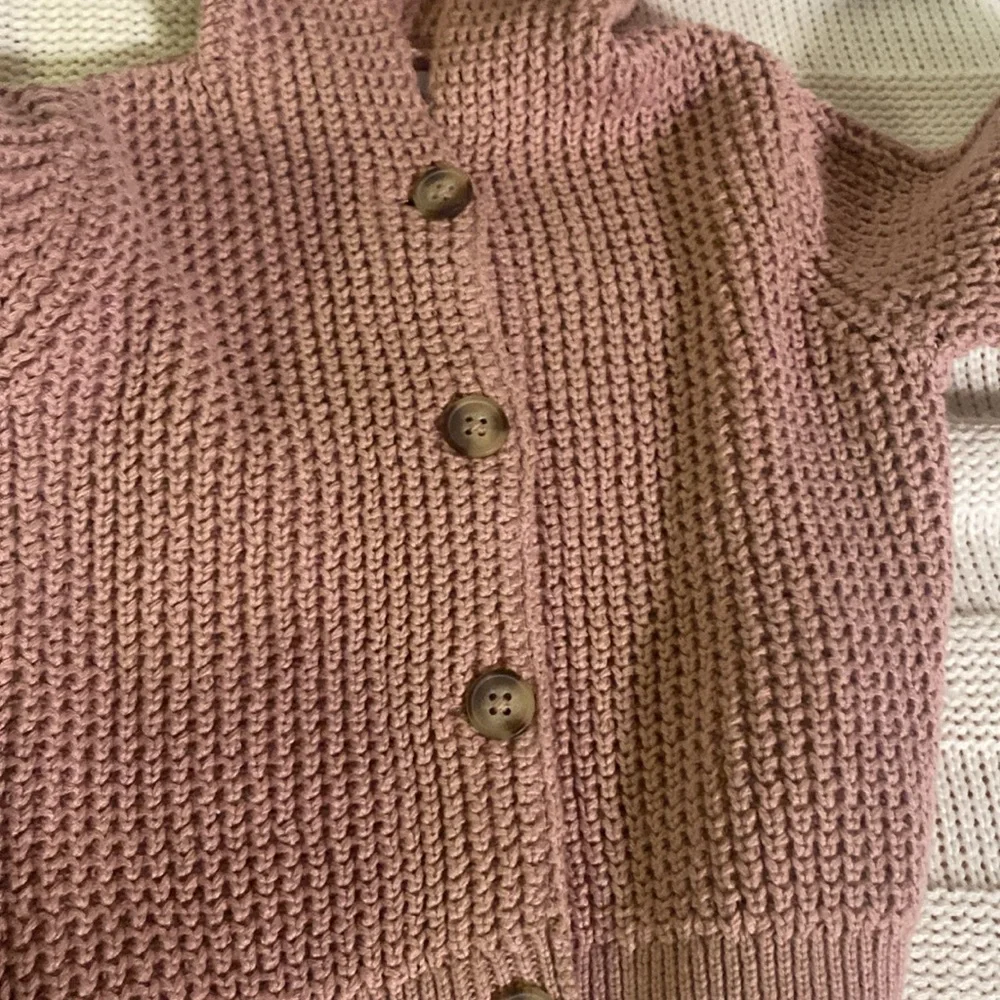 Old Navy button up sweater dusty rose color